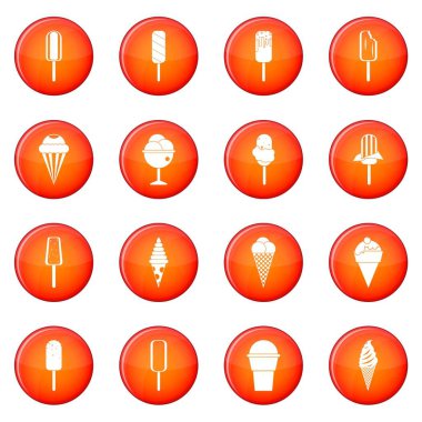 Dondurma simgeler kümesi vektör