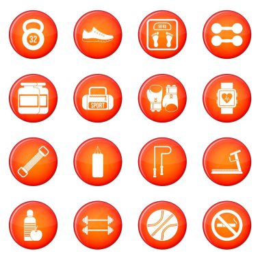 Spor salonu simgeler kümesi vektör