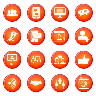 Sosyal ağ simge kümesi vektör