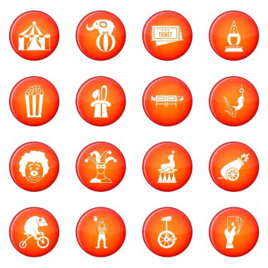 Sirk eğlence simgeler vektör set
