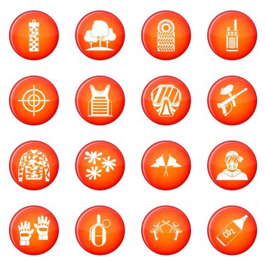 Paintball simgeler kümesi vektör