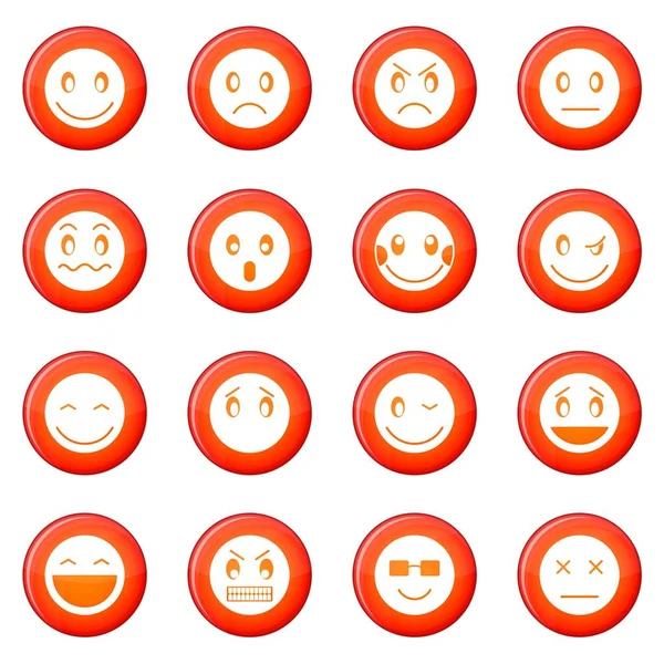 Emoticon iconos vector conjunto — Vector de stock