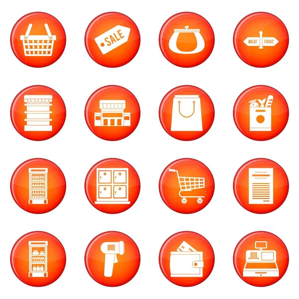 Supermarkt Icons Vektor Set — Stockvektor