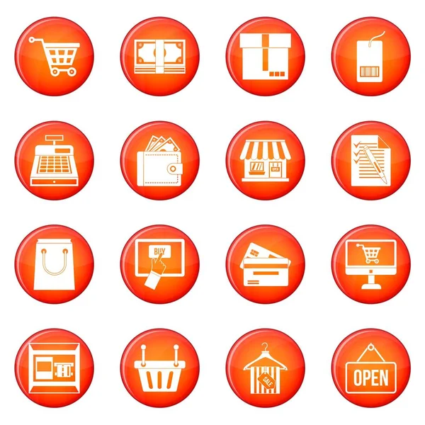 Ensemble vectoriel d'icônes shopping — Image vectorielle