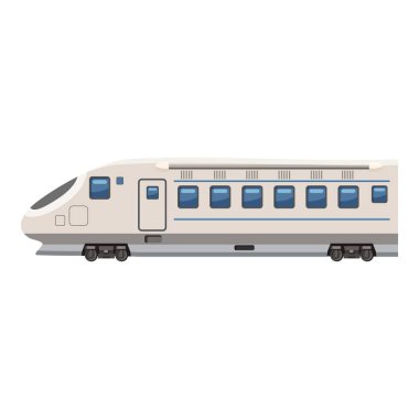Modern yüksek hızlı tren simgesi, karikatür tarzı