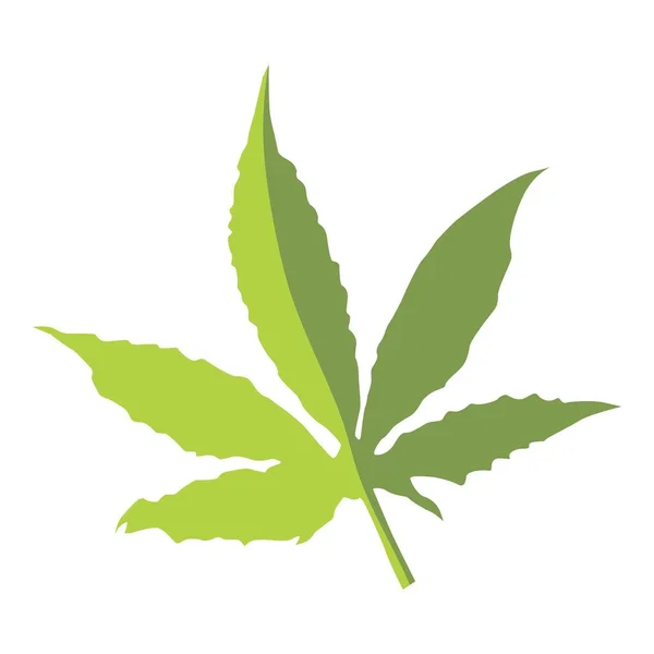 Marihuana-Blatt-Symbol, flacher Stil — Stockvektor