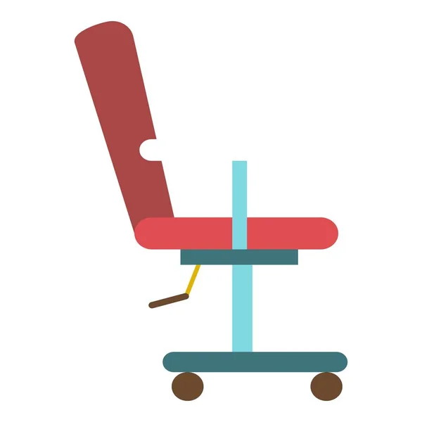 Icône de chaise de coiffeur, style plat — Image vectorielle