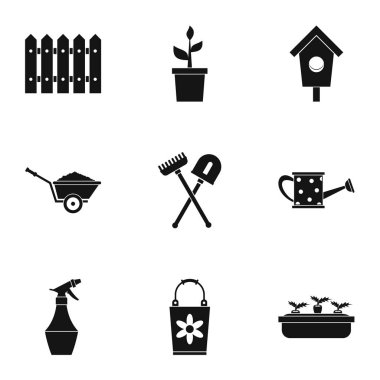 Tarım Icons set, basit tarzı