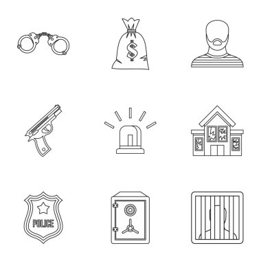 Soygun Icons set, anahat stili