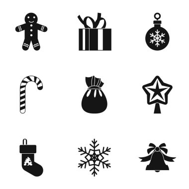Xmas Icons set, basit tarzı