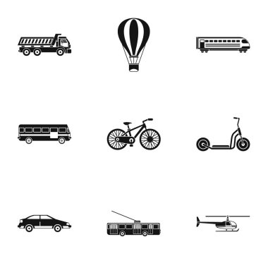 Hareket simgeler kümesi, basit tarzı için taşıma