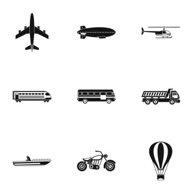 Makine Icons set, basit tarzı sadece hareket