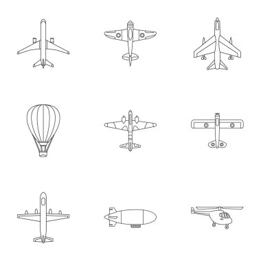 Askeri hava taşıma simgeler kümesi, anahat stili