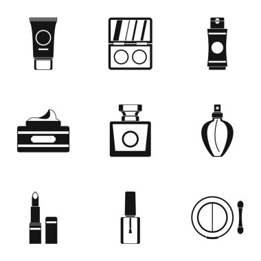 Makyaj Icons set, basit tarzı