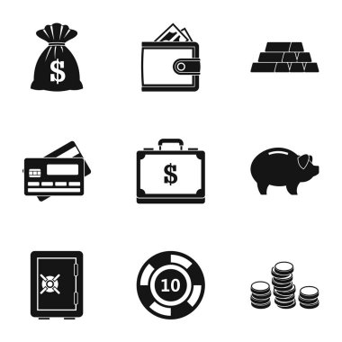 Para Icons set, basit tarzı