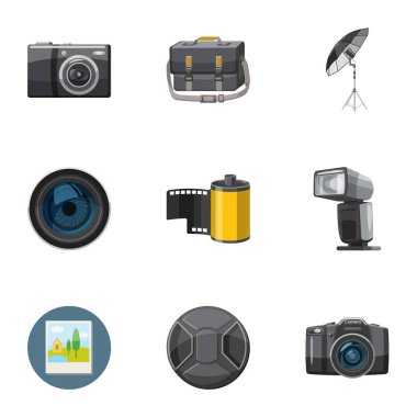 Fotoğrafik Icons set, karikatür tarzı