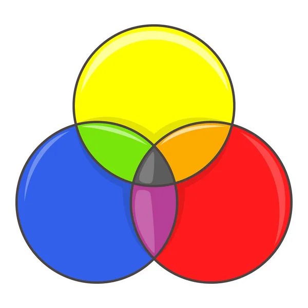 CMJN icône de profil de couleur, style dessin animé — Image vectorielle