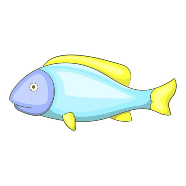 Icône de poisson, style dessin animé — Image vectorielle