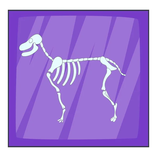 Icono de esqueleto de perro, estilo de dibujos animados — Archivo Imágenes Vectoriales