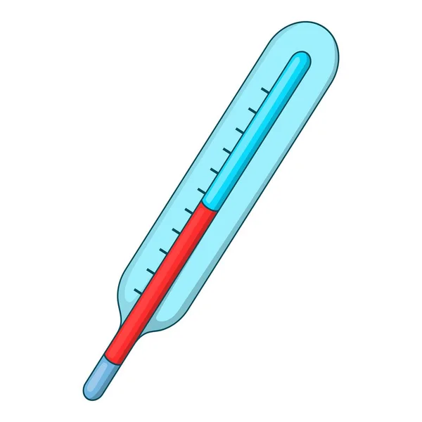 Medical mercury thermometer icon, cartoon style — Stock Vector