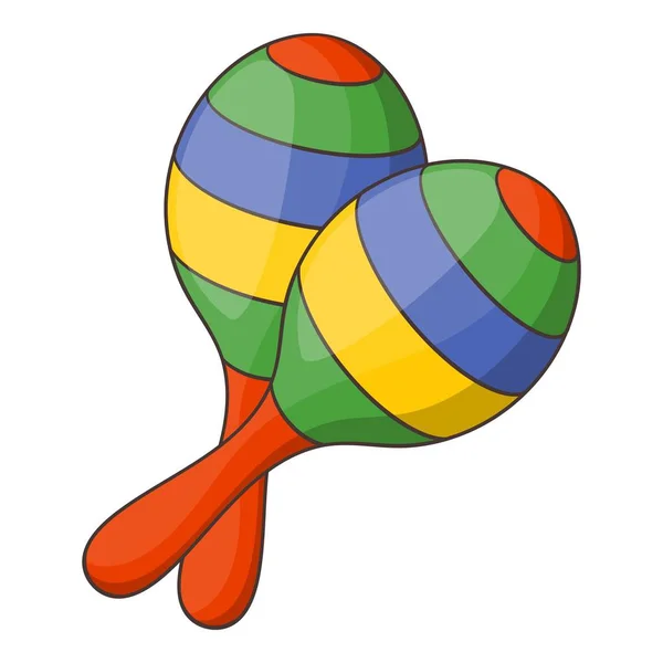 Maracas icon, cartoon style — Stock Vector