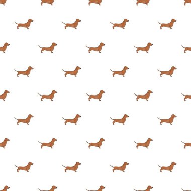 Dachshund Köpek desen, karikatür tarzı