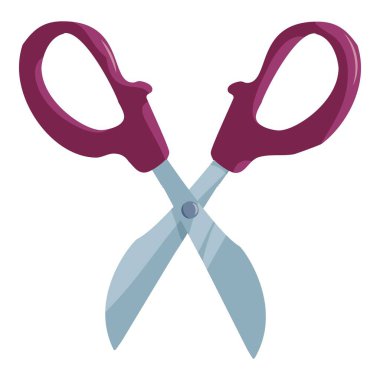 Terziler makas simgesi, karikatür tarzı