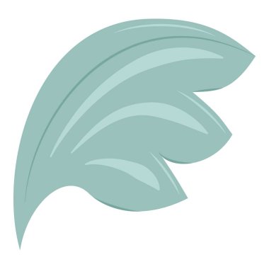 Kuş kanat mavi tüyleri simgesi, karikatür tarzı