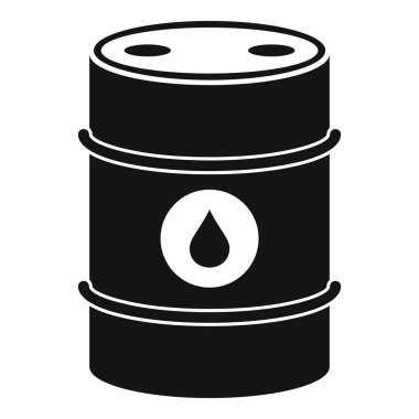 Metal petrol varil simgesi, basit tarzı