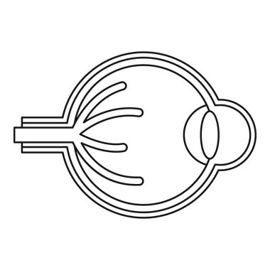 Göz küresi simgesini, anahat stili