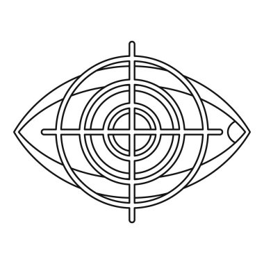 İnsan gözü ve hedef simgesini, anahat stili