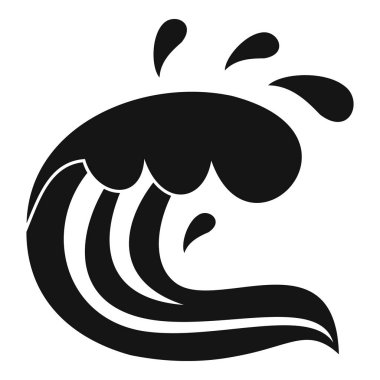 Su dalgası sıçrama simgesi, basit tarzı