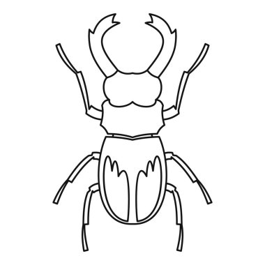 Gergedan böceği simgesi, anahat stili