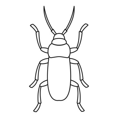 Böceği böcek simgesini, anahat stili