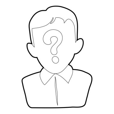 Adam soru simgesi, anahat stili