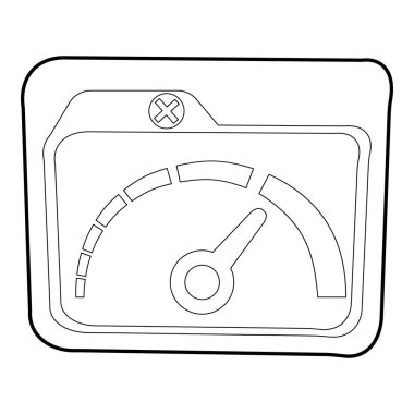 Göstergesi simgesi, anahat stili