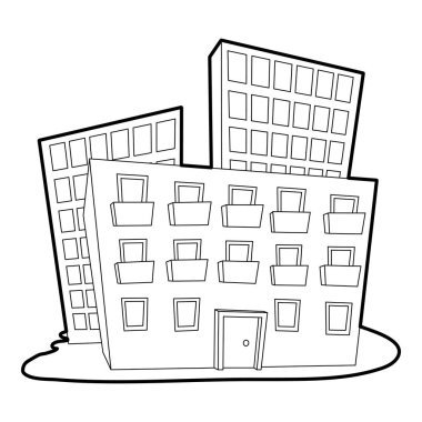 İdari bina simgesini, anahat stili