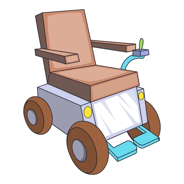Selbstfahrende Rollstuhl-Ikone im Cartoon-Stil — Stockvektor