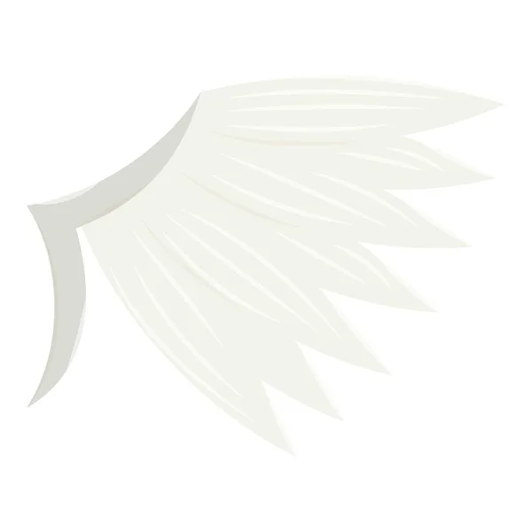 Icona ala bianca, stile cartone animato — Vettoriale Stock