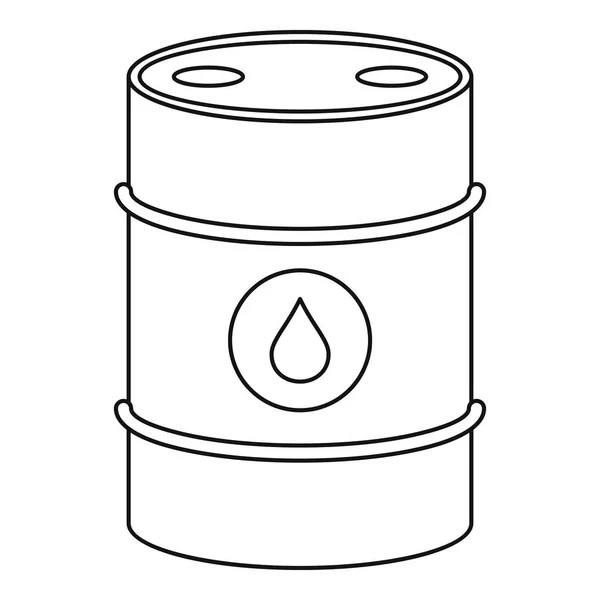 Icona del barile di olio, stile contorno — Vettoriale Stock