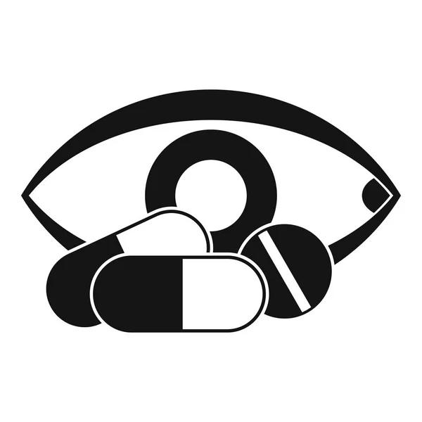 Treatment of the eye icon, simple style
