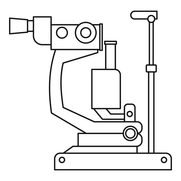 Phoróptero, icono de máquina de dispositivo de prueba oftálmica — Vector de stock