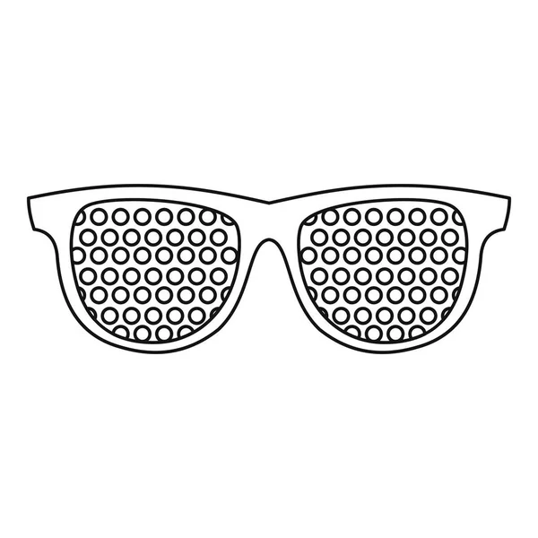 Icône de lunettes de trou d'épingle, style contour — Image vectorielle