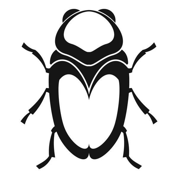 Scarab beetle icon, simple style — Stock Vector