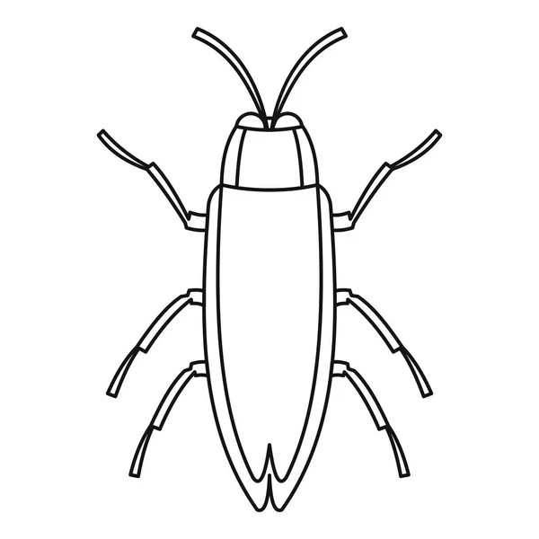 Böcek simgesini, anahat stili — Stok Vektör