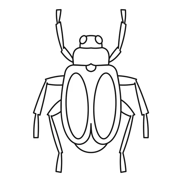 Ikona błąd chrząszcz, styl konturu — Wektor stockowy