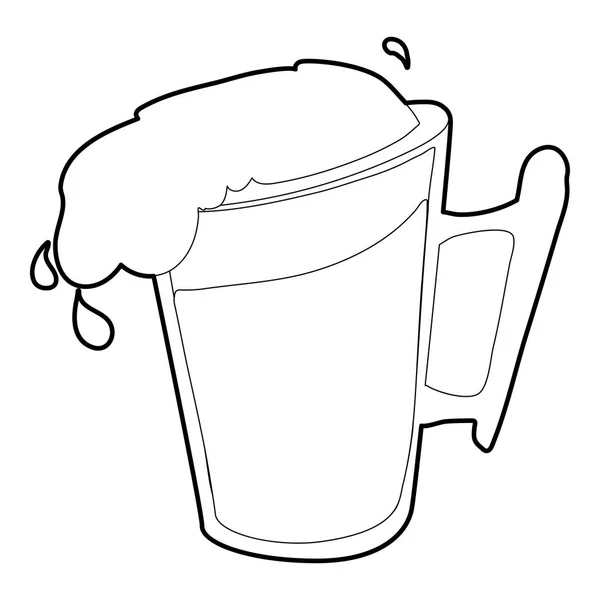 啤酒图标，大纲样式 — 图库矢量图片