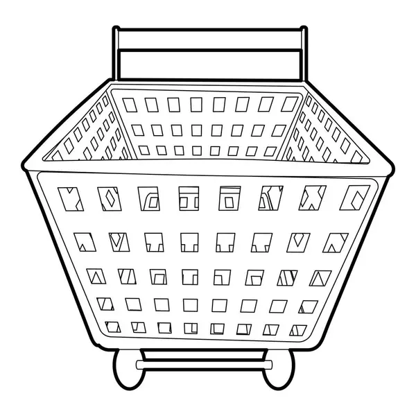 Handlevognikon, konturstil – stockvektor