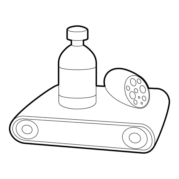 Icono de cinta transportadora, estilo de contorno — Vector de stock