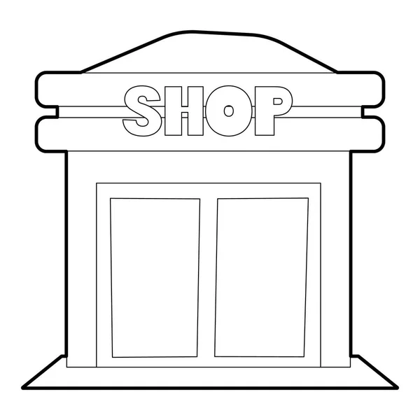 Icono de la tienda, estilo de esquema — Vector de stock